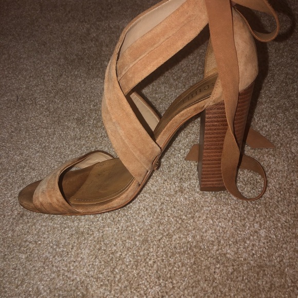 Schutz lace up heels in Carmel brown, great! - Picture 3 of 8